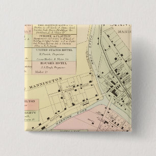 Chapa Cuadrada Mapa de Mannington, Virginia Occidental