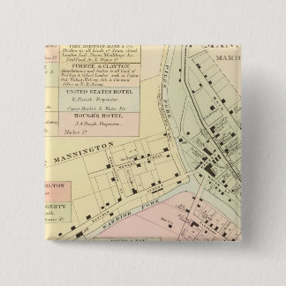 Chapa Cuadrada Mapa de Mannington, Virginia Occidental
