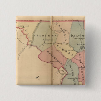 Chapa Cuadrada Mapa de Maryland, edición de Atlas