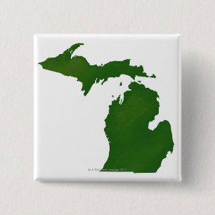 Chapa Cuadrada Mapa de Michigan