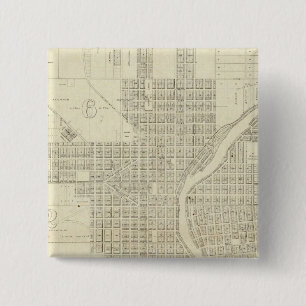 Chapa Cuadrada Mapa de Milwaukee