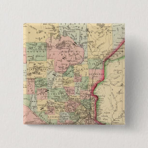 Chapa Cuadrada Mapa de Minnesota de Mitchell