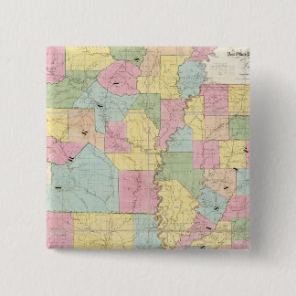 Chapa Cuadrada Mapa de Mississippi, Louisiana y Arkansas