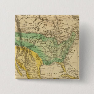 Chapa Cuadrada Mapa de Norteamérica de Worcester