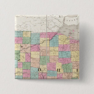 Chapa Cuadrada Mapa de Ohio e Indiana