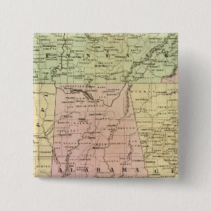 Chapa Cuadrada Mapa de Olney en los estados del sur