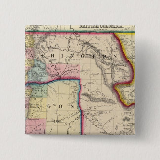 Chapa Cuadrada Mapa De Oregón, Washington