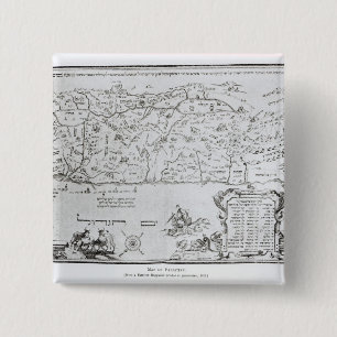 Chapa Cuadrada Mapa de Palestina, de un Haggadah del Passover