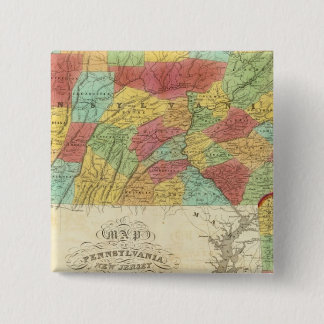 Chapa Cuadrada Mapa De Pennsylvania New Jersey Y Delaware
