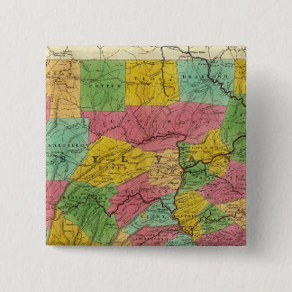 Chapa Cuadrada Mapa de Pennsylvania, Nueva Jersey y Delaware