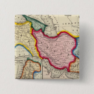 Chapa Cuadrada Mapa de Persia, Turquía en Asia y Afganistán