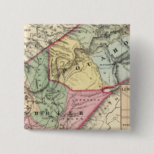 Chapa Cuadrada Mapa de Pocohontas, condados de Greenbrier