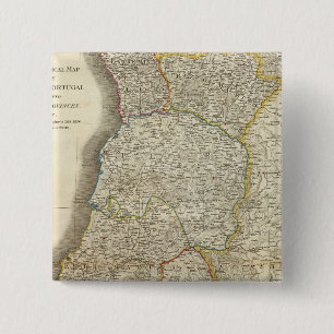 Chapa Cuadrada Mapa de Portugal