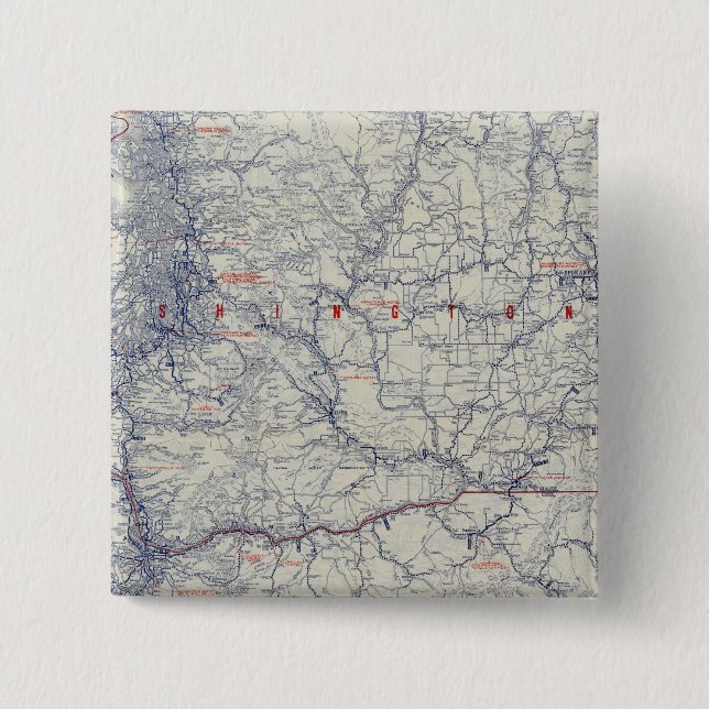 Chapa Cuadrada Mapa de Rand McNally Oficial 1925 Auto Trails (Anverso)