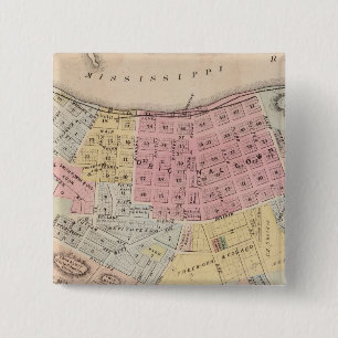Chapa Cuadrada Mapa de Red Wing, condado de Goodhue, Minnesota