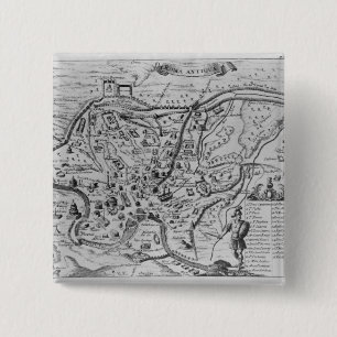 Chapa Cuadrada Mapa de Roma antigua