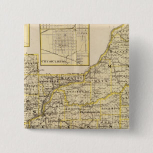Chapa Cuadrada Mapa de Schuyler, Mason, Brown