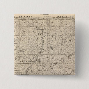 Chapa Cuadrada Mapa de sección del condado de Tulare T1617S R282