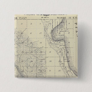 Chapa Cuadrada Mapa de sección del condado de Tulare T2223S R181