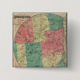 Chapa Cuadrada Mapa de Stoddard del área silvestre Adirondack, 18