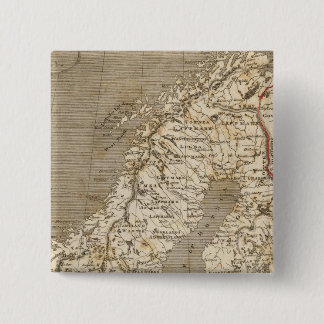 Chapa Cuadrada Mapa de Suecia y Noruega de Arrowsmith