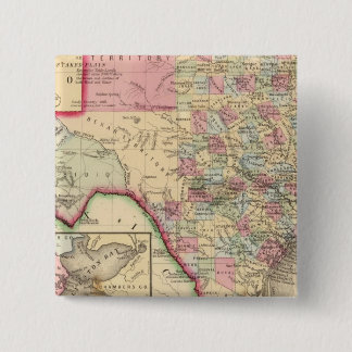 Chapa Cuadrada Mapa de Texas por Mitchell