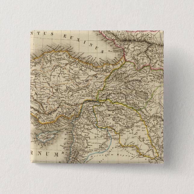 Chapa Cuadrada Mapa de Turquía en Siria (Anverso)