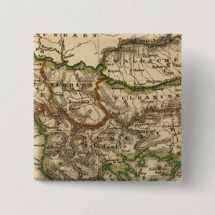 Chapa Cuadrada Mapa de Turquía y Grecia