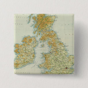 Chapa Cuadrada Mapa de vegetación y clima de las Islas Británic