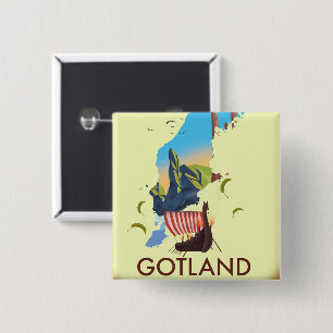 Chapa Cuadrada mapa de viaje vikingo del Mar Báltico de Gotland