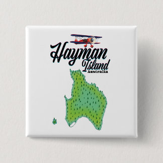Chapa Cuadrada Mapa de viajes de Hayman Island Vintage.