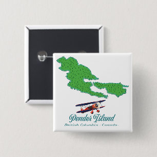 Chapa Cuadrada Mapa de viajes de Pender Island British Columbia