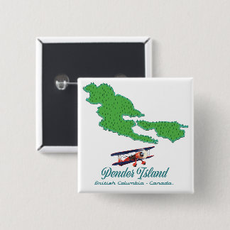 Chapa Cuadrada Mapa de viajes de Pender Island British Columbia