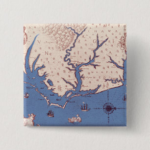 Chapa Cuadrada Mapa de Virginia