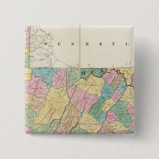 Chapa Cuadrada Mapa de Virginia, Maryland y Delaware