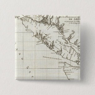 Chapa Cuadrada Mapa de Washington, Columbia Británica, Vancouver