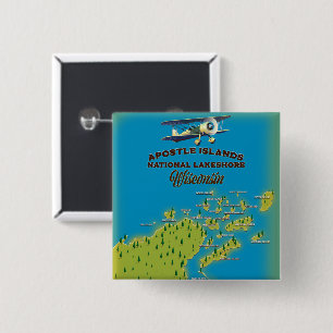 Chapa Cuadrada Mapa del Apostle Islands National Lakeshore