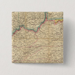 Chapa Cuadrada Mapa del asiento de la guerra civil en Estados Uni