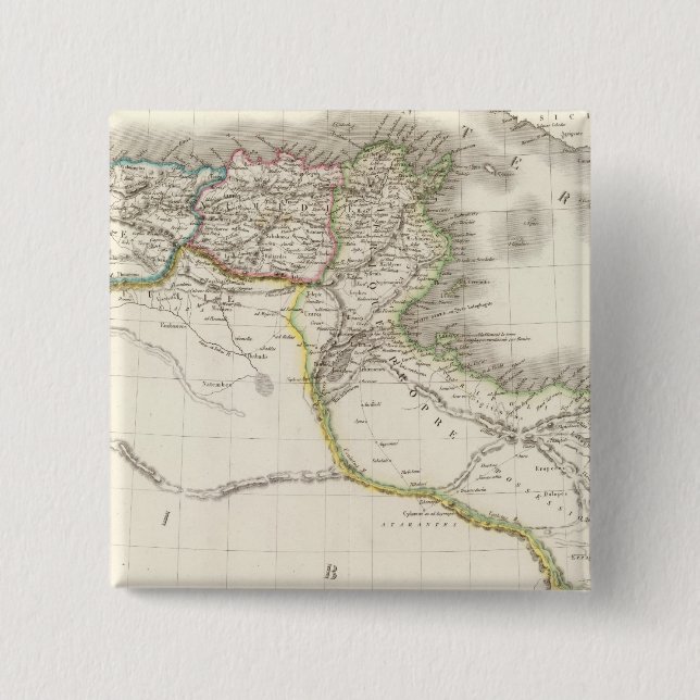 Chapa Cuadrada Mapa del Atlas África de África (Anverso)