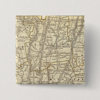 Chapa Cuadrada Mapa del Atlas de Connecticut