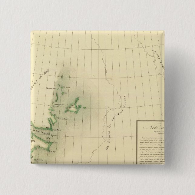 Chapa Cuadrada Mapa del Atlas de Groenlandia (Anverso)