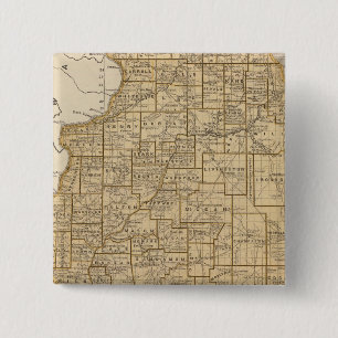 Chapa Cuadrada Mapa del Atlas de Illinois