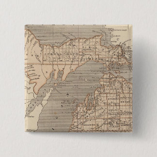 Chapa Cuadrada Mapa del Atlas de Michigan