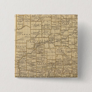 Chapa Cuadrada Mapa del Atlas Indiana