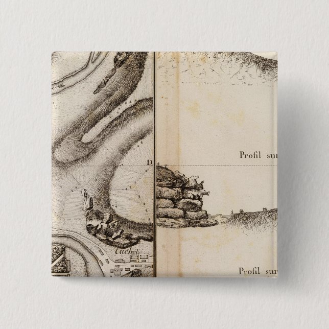 Chapa Cuadrada Mapa del Atlas La Charente (Anverso)