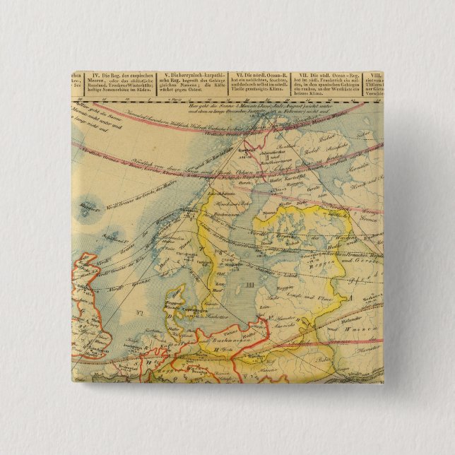 Chapa Cuadrada Mapa del clima de Europa (Anverso)