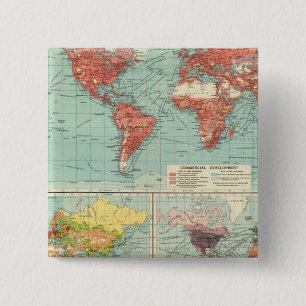 Chapa Cuadrada Mapa del comercio mundial