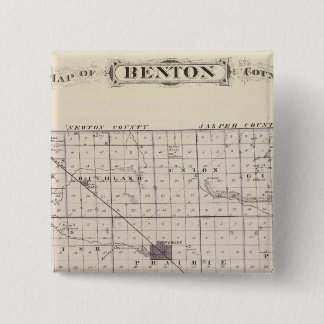 Chapa Cuadrada Mapa del condado de Benton
