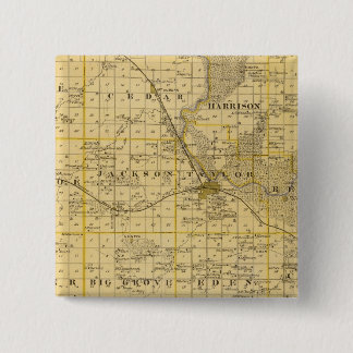 Chapa Cuadrada Mapa del condado de Benton, estado de Iowa