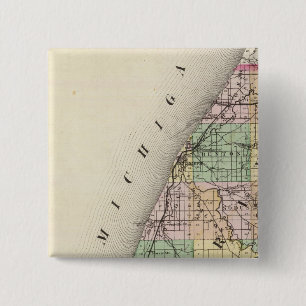 Chapa Cuadrada Mapa del condado de Berrien, Michigan